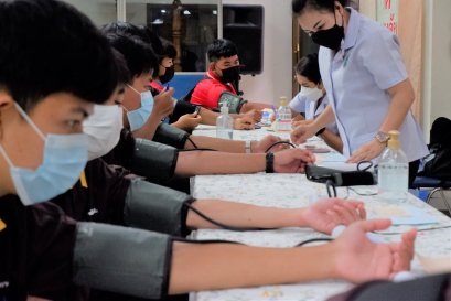 การตรวจสุขภาพและสารเสพติด นักเรียนนักศึกษา ประจำปีการศึกษา 2565 ระดับ ปวช.