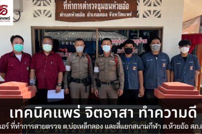 นักศึกษา แผนกวิชาช่างไฟฟ้า วิทยาลัยเทคนิคแพร่ ทำความดี มีจิตอาสา บริการสังคม ล้างแอร์ หน่วยบริการประชาชน สภ.ลอง ที่ทำการสายตรวจ ต.บ่อเหล็กลอง