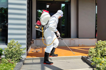 กิจกรรมฉีดพ่นน้ำยาฆ่าเชื้อ COVID-19 ตามมาตรการ