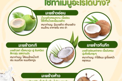 มะพร้าวแบบไหน ใช้ทำเมนูอะไรได้บ้าง?