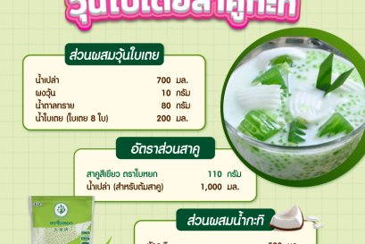 วุ้นใบเตยสาคูกะทิ