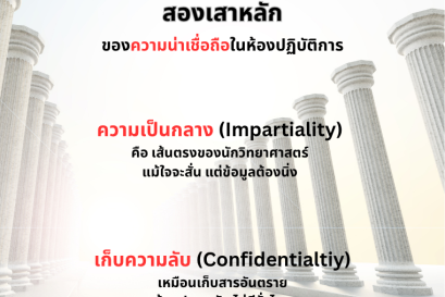 ความเป็นกลาง และความลับ สองเสาหลักของความน่าเชื่อถือในห้องปฏิบัติการ Impartiality & Confidentiality Two Pillars of Laboratory Credibility
