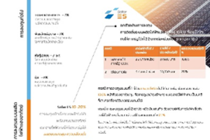 Solar ES ขอแนะนำแนวคิดการลงทุนหนึ่ง ที่ให้ผลตอบแทนสูง