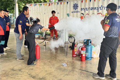 ขอขอบคุณเทศบาลเมืองกระทุ่มล้มจัดกิจกรรม โครงการอบรมการป้องกันและระงับอัคคีภัย