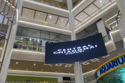 อัพเดทความสวยงามของบันไดเลื่อนสีขาว @เซ็นทรัลแอร์พอตเชียงใหม่ โซน Aquarium