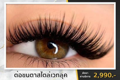 14. ต่อขนตาสไตล์เวทลุค  Wet Look Techique 