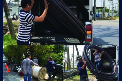 จัดส่ง สายไฟ 60227 IEC10 และ ท่อร้อยสายไฟ HDPE