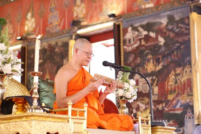 เรื่อง โอวาทปาฏิโมกขกถา (หลักคำสอนสำคัญของพระพุทธศาสนา หรือคำสอนอันเป็นหัวใจของพระพุทธศาสนา) โดย พระเทพรัตนมุนี รักษาการเจ้าอาวาสวัดสระเกศ เป็นองค์แสดงธรรมในครั้งนี้