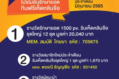 ขอแสดงความยินดีกับผู้โชคดีได้รับรางวัล