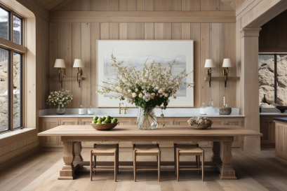 เฟอร์นิเจอร์ไม้ในการออกแบบห้องครัว