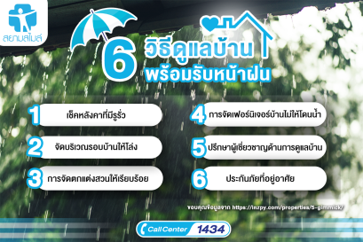 6 วิธีดูแลบ้าน รับมือกับฤดูฝน