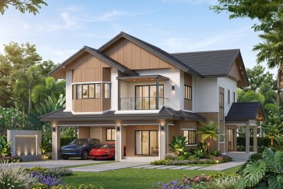 แปลนบ้าน 2 ชั้น 4 ห้องนอน จัดวางยังไงให้ลงตัวบนที่ดินไม่เกิน 100 ตร.ว.