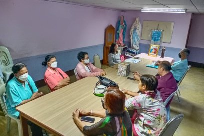 ชมรมผู้สูงอายุวัดแม่พระมหาทุกข์ ท่าม่วง ได้มีการประชุมประจำเดือนมกราคม