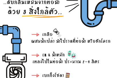 ดับกลิ่นเหม็นจากท่อน้ำ!