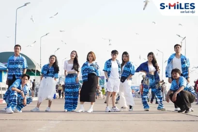 ลายผ้า นกนางนวลและใบโพทะเล สัญลักษณ์ใหม่ของสมุทรปราการ 