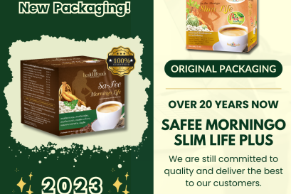SAFEE SLIM LIFE MORINGO COFFEE's New Packaging is out NOW!