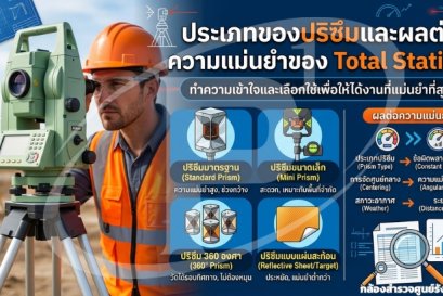 ประเภทของปริซึมและผลต่อความแม่นยำของ Total Station