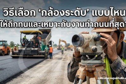 วิธีเลือก "กล้องระดับ" แบบไหน ให้ถึกทนและเหมาะกับงานทำถนนที่สุด?