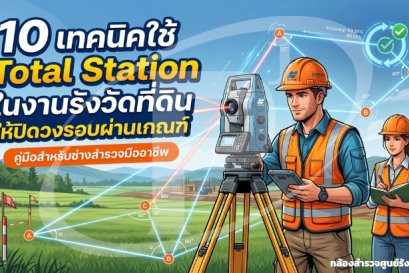 10 เทคนิคใช้ Total Station ในงานรังวัดที่ดิน ให้ปิดวงรอบผ่านเกณฑ์