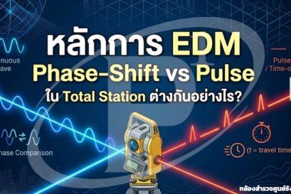 หลักการ EDM แบบ Phase-Shift vs Pulse ใน Total Station ต่างกันอย่างไร