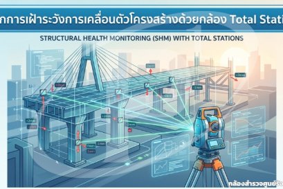 หลักการเฝ้าระวังการเคลื่อนตัวโครงสร้างด้วยกล้อง Total Station