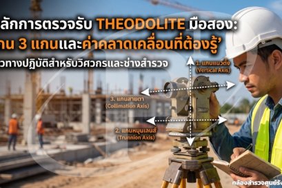 หลักการตรวจรับ Theodolite มือสอง: แกน 3 แกนและค่าคลาดเคลื่อนที่ต้องรู้