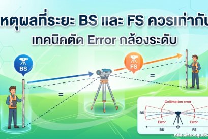 เหตุผลที่ระยะ BS และ FS ควรเท่ากัน: เทคนิคตัด Error กล้องระดับ