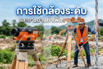 การใช้กล้องระดับและการอ่านค่าเพื่องานรังวัด