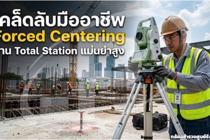 เคล็ดลับมืออาชีพ Forced Centering งาน Total Station แม่นยำสูง