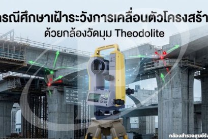 กรณีศึกษาเฝ้าระวังการเคลื่อนตัวโครงสร้างด้วยกล้องวัดมุม Theodolite