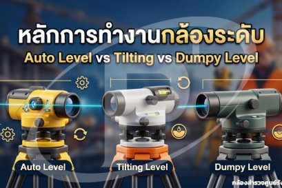 หลักการทำงานกล้องระดับ: Auto Level vs Tilting vs Dumpy Level