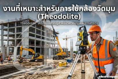 งานที่เหมาะสำหรับการใช้กล้องวัดมุม (Theodolite)