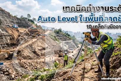 เทคนิคทำงานระดับ Auto Level ในพื้นที่ลาดชัน: 10 เคล็ดลับมืออาชีพ