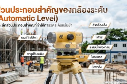 ส่วนประกอบสำคัญของกล้องระดับ (Automatic Level)