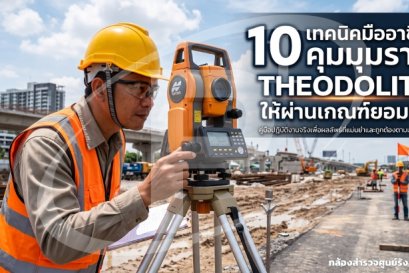 10 เทคนิคมืออาชีพ คุมมุมราบ Theodolite ให้ผ่านเกณฑ์ยอมรับ