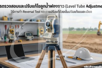การตรวจสอบและปรับแก้ไขลูกน้ำฟองยาว (Level Tube Adjustment)