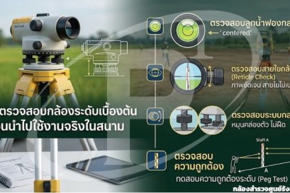  วิธีตรวจสอบกล้องระดับเบื้องต้นก่อนนำไปใช้งานจริงในสนาม