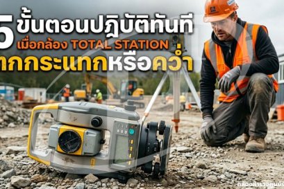 5 ขั้นตอนปฏิบัติทันทีเมื่อกล้อง Total Station ตกกระแทก