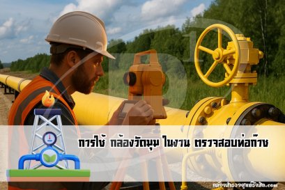 การใช้ กล้องวัดมุม  ในงาน ตรวจสอบท่อก๊าซ