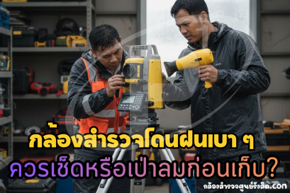 กล้องสำรวจโดนฝนเบา ๆ ควรเช็ดหรือเป่าลมก่อนเก็บ?