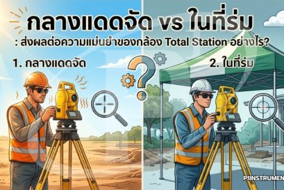 กลางแดดจัด vs ในที่ร่ม: ส่งผลต่อความแม่นยำของกล้อง Total Station อย่างไร?