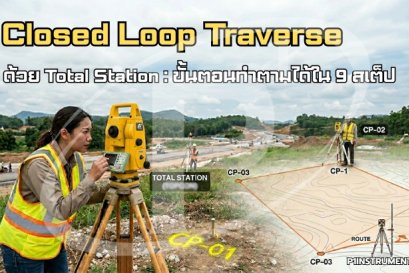 Closed Loop Traverse ด้วย Total Station: ขั้นตอนทำตามได้ใน 9 สเต็ป