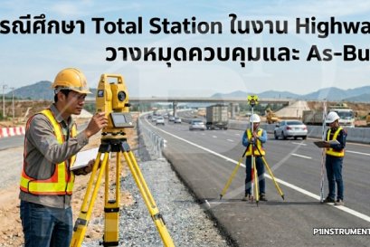 กรณีศึกษา Total Station ในงาน Highway: วางหมุดควบคุมและ As-Built