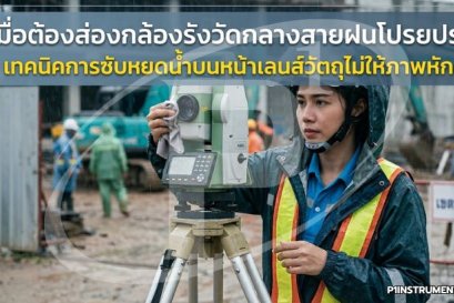 เทคนิคการจัดการหยดน้ำบนหน้าเลนส์กล้องสำรวจ ไม่ให้ภาพหักเห