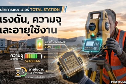 หลักการแบตเตอรี่ Total Station แรงดัน ความจุ และอายุใช้งาน