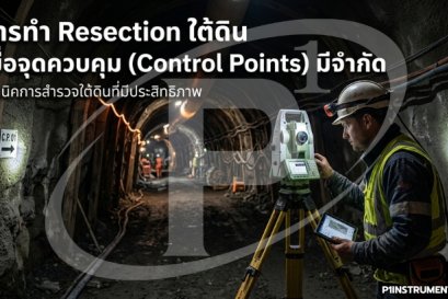 การทำ Resection ใต้ดิน เมื่อจุดควบคุม (Control Points) มีจำกัด
