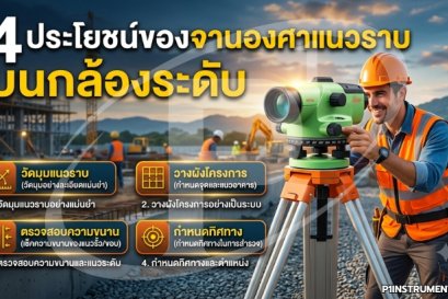 4 ประโยชน์ของจานองศาแนวราบ บนกล้องระดับ (Auto Level)