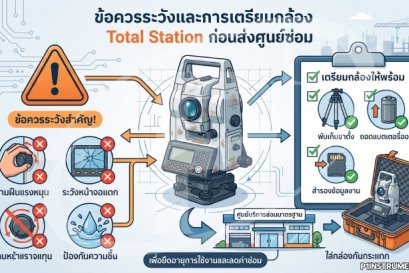 ข้อควรระวังและการเตรียมกล้อง Total Station ก่อนส่งศูนย์ซ่อม