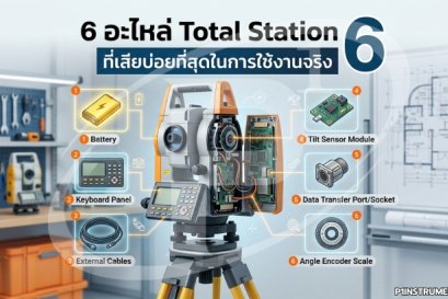 6 อะไหล่ Total Station ที่เสียบ่อยที่สุดในการใช้งานจริง