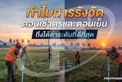 ทำไมการรังวัดตอนเช้าตรู่และตอนเย็นถึงได้ค่าระดับที่ดีที่สุด?